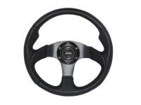 Mountney 'M' Range 300mm 3 Spoke Semi-Dished Black Moulded Steering Wheel With Black Centre (M30X3PB)